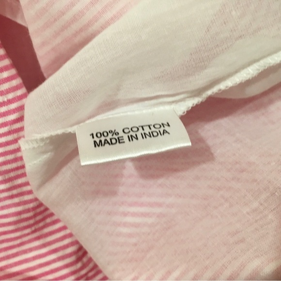 Duffield Lane Women’s Small Mini Dress Pink White Striped Seersucker Beach - Picture 6 of 8